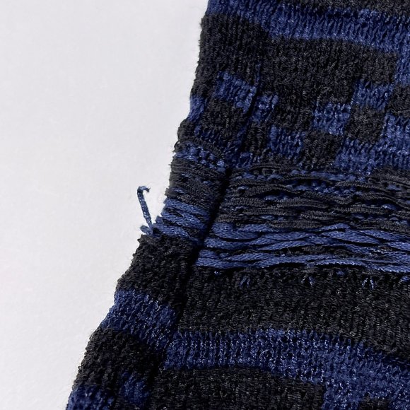 Scotch & Soda Maison Scotch Blue Knit Sleeveless Sweater Dress Fringe Trim M - Picture 8 of 9